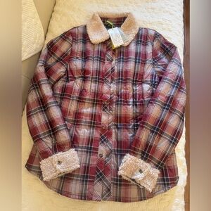 Plaid down jacket new with tags